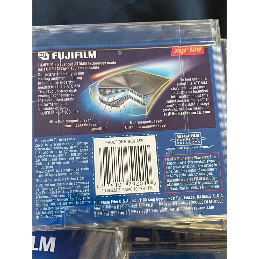19x Lot of 19 Fujifilm 100MB Zip Disk IBM MAC Formatted‎ NEW